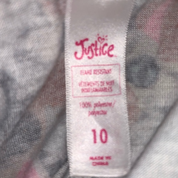 Justice “Pug & Cat” bff selfie sleep pants size 10 - Picture 3 of 3